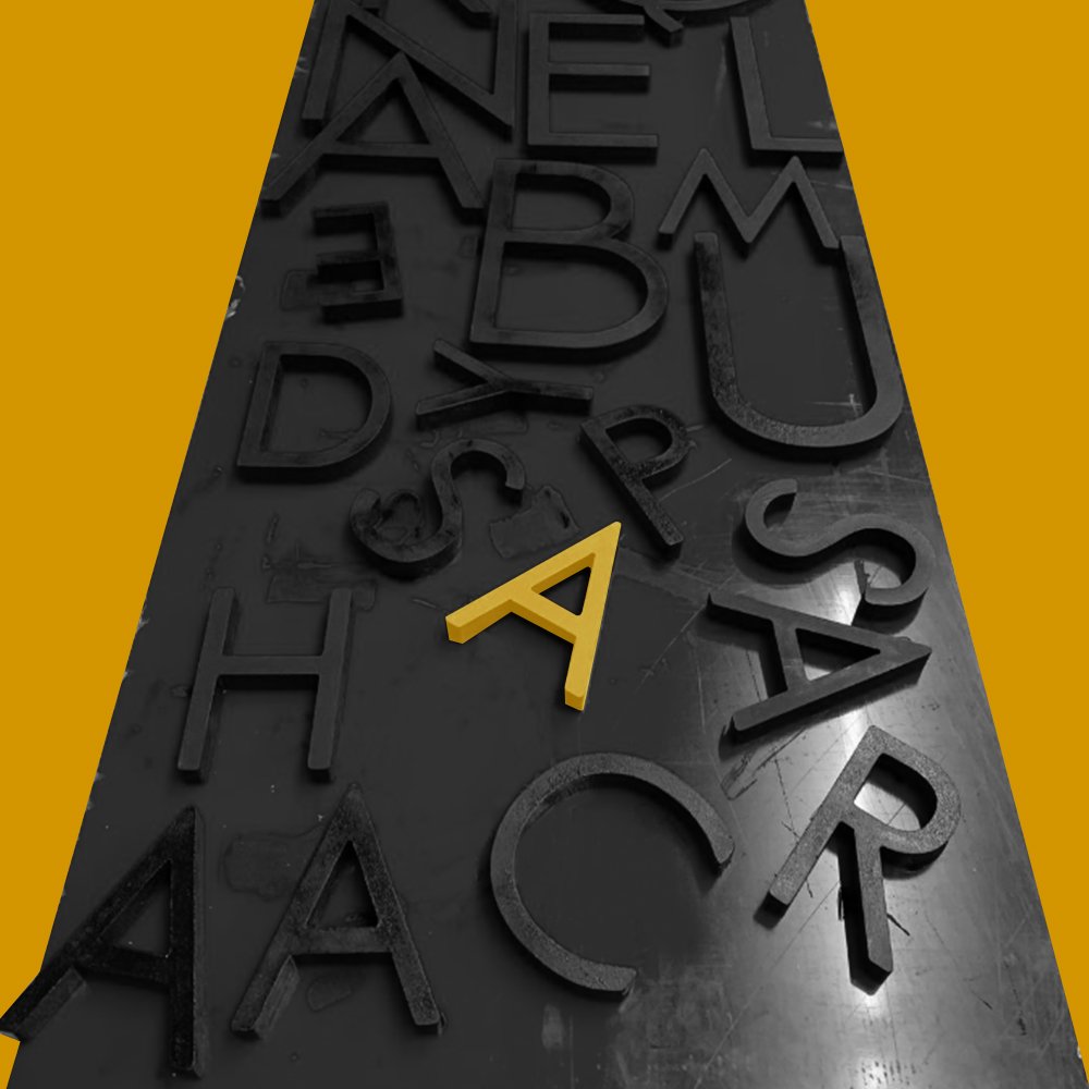 Mecadispro_Señaletica en tonos negros y amarillos con impresora 3d